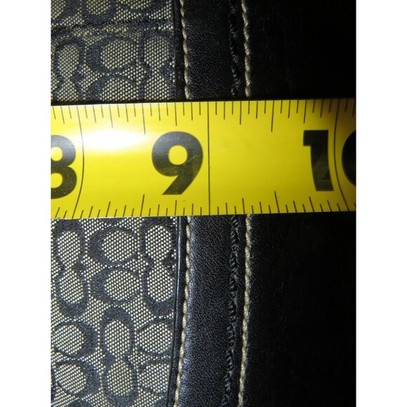 Coach 2008 Y2K Soho Black & Gray Jacquard Signature Satchel Tote Bag F10928 - Picture 10 of 12